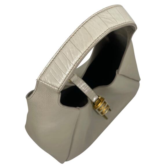 Givenchy Mediuum G Padlock Leather Hobo Bag Natural Beige Gold - Picture 12 of 16